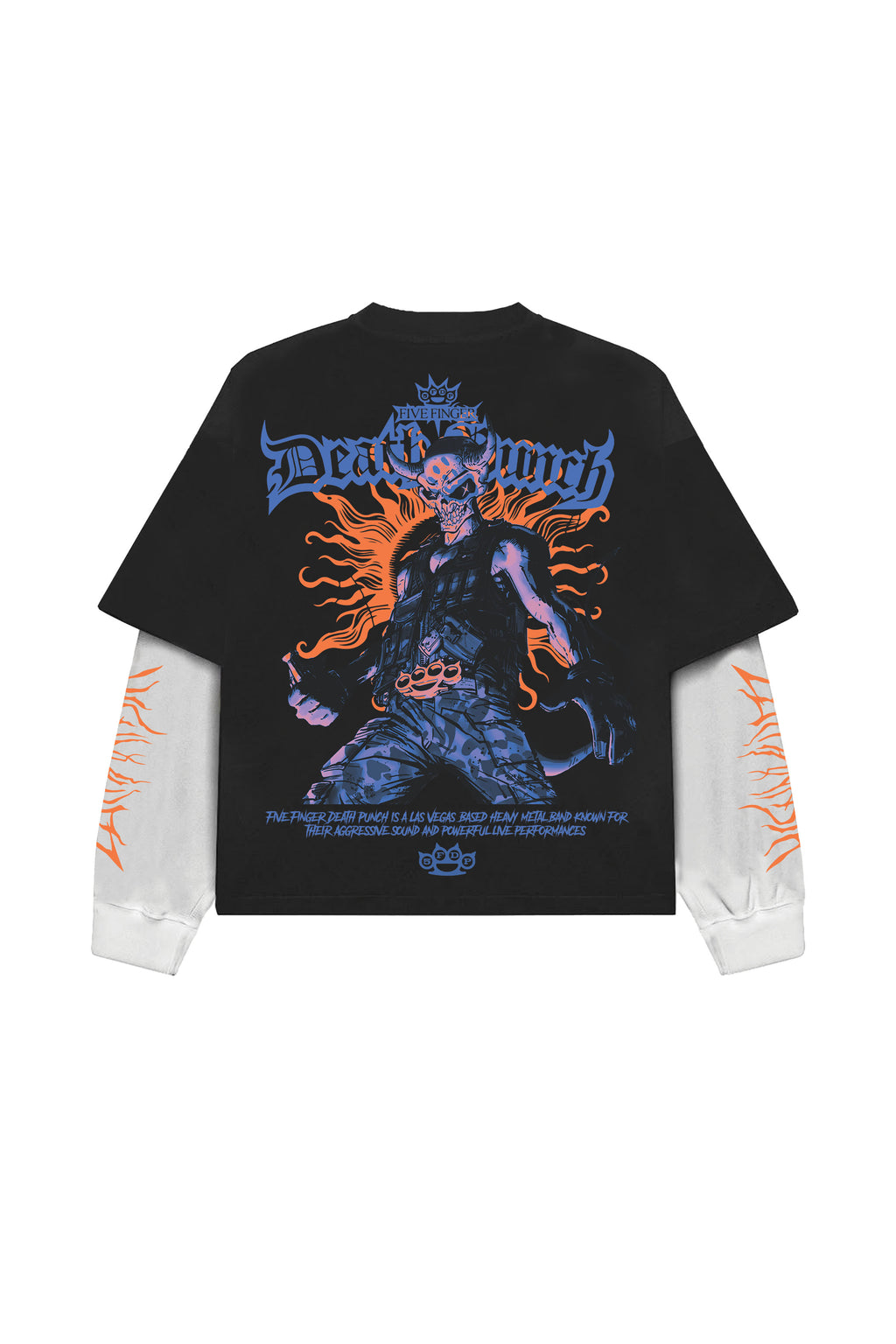 Death Punch Designed Oversized Long Sleeve T-shirt