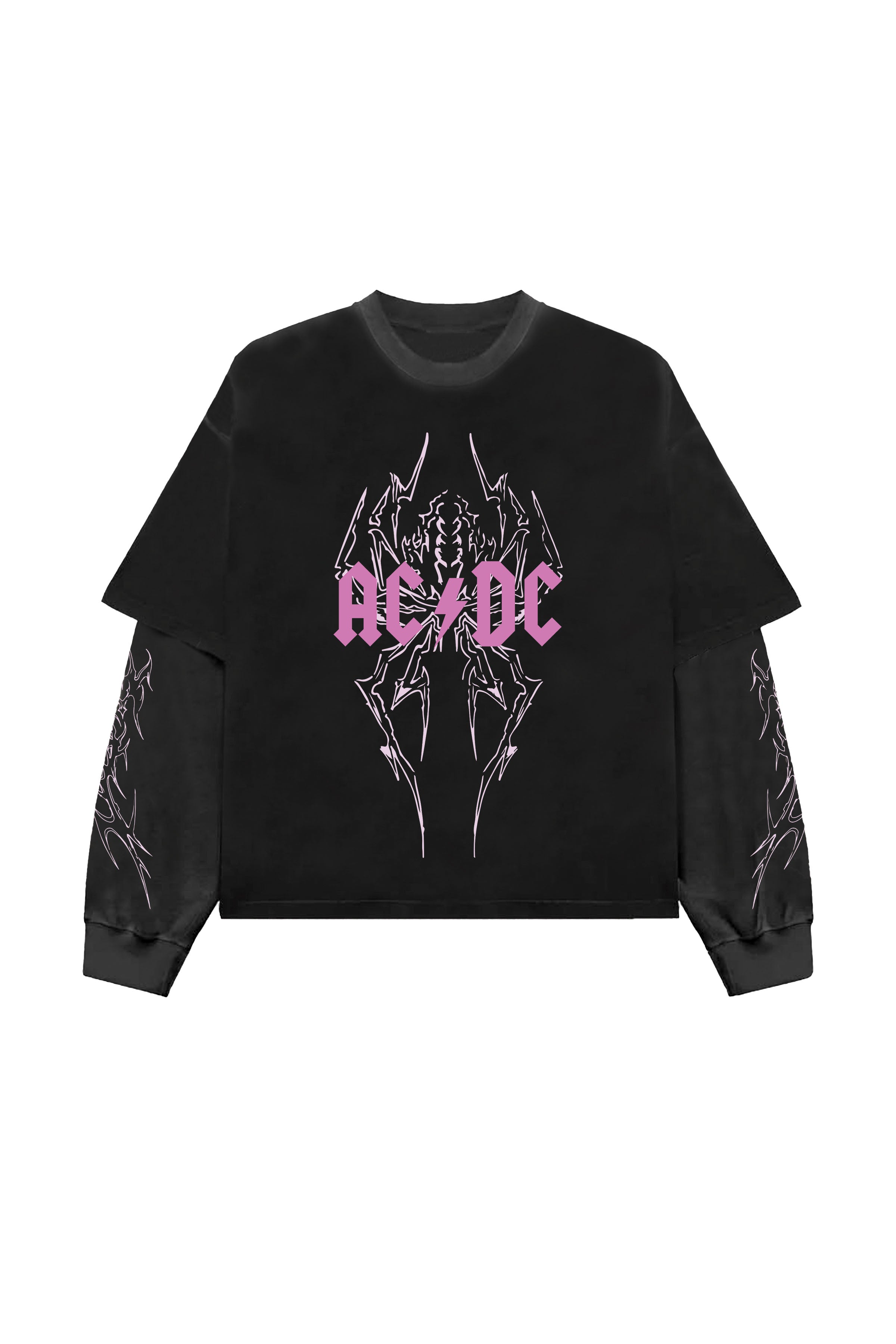 ACDC Designed Oversized Long Sleeve T-shirt
