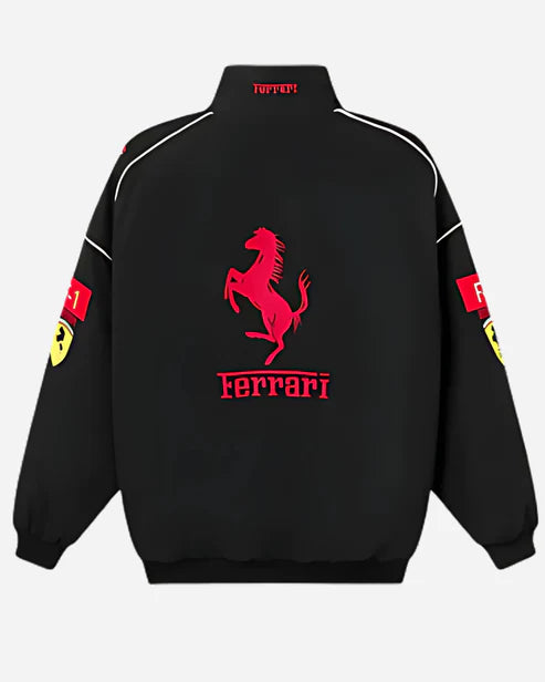 Ferrari F1 Black Racing Jacket Unisex : OFFZONE