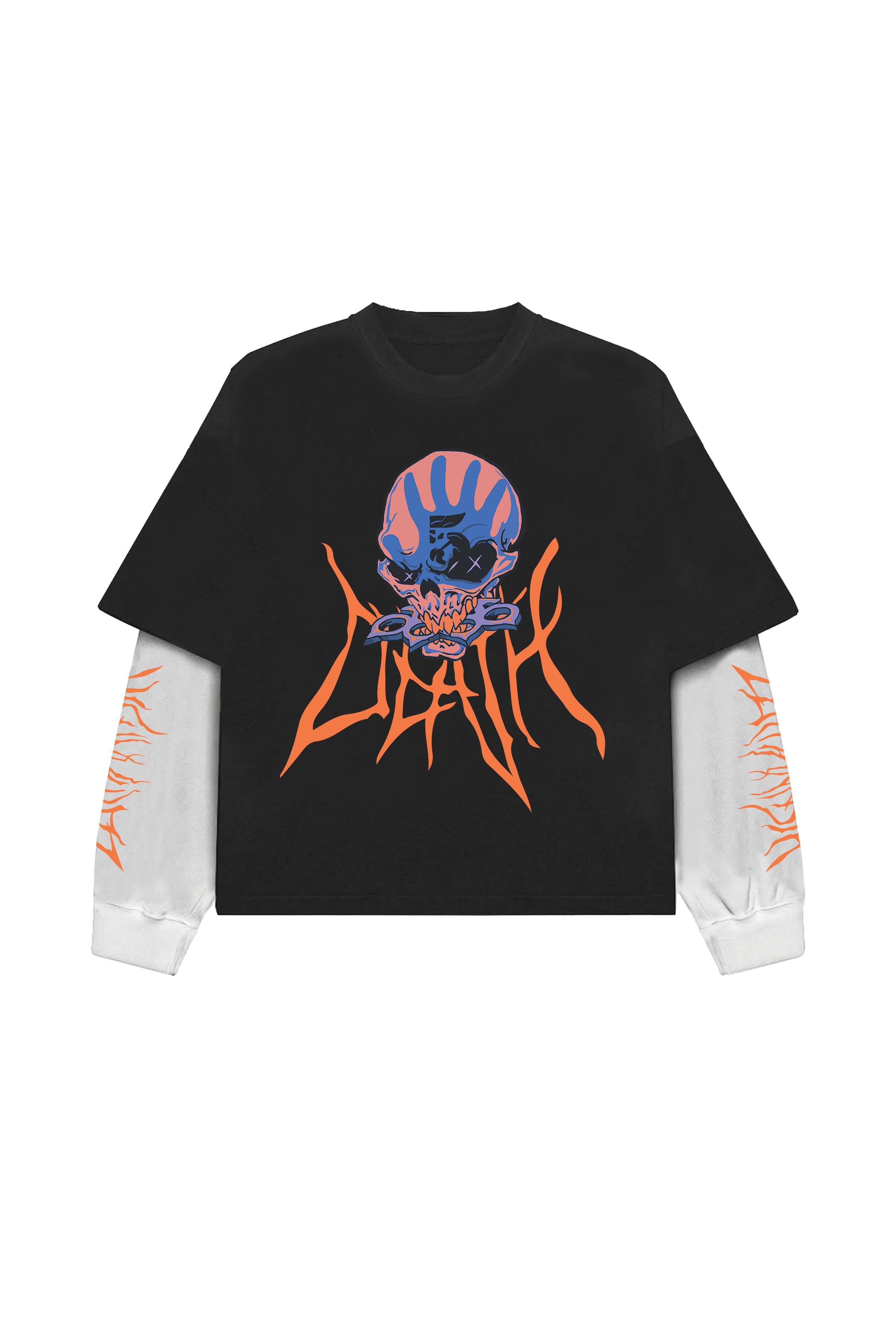 Death Punch Designed Oversized Long Sleeve T-shirt