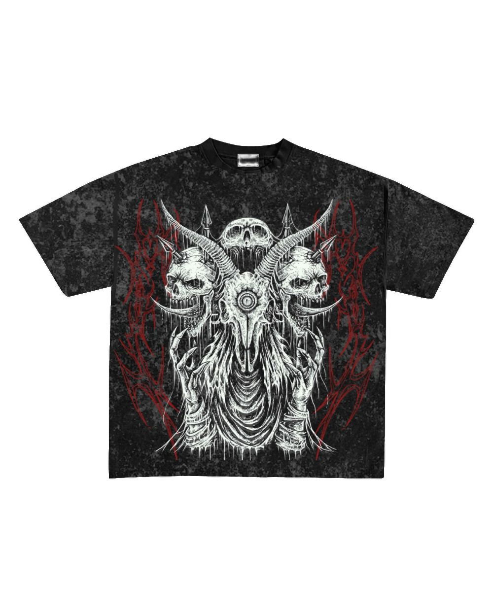 Infernal Sigil Designed Oversized T-shirt