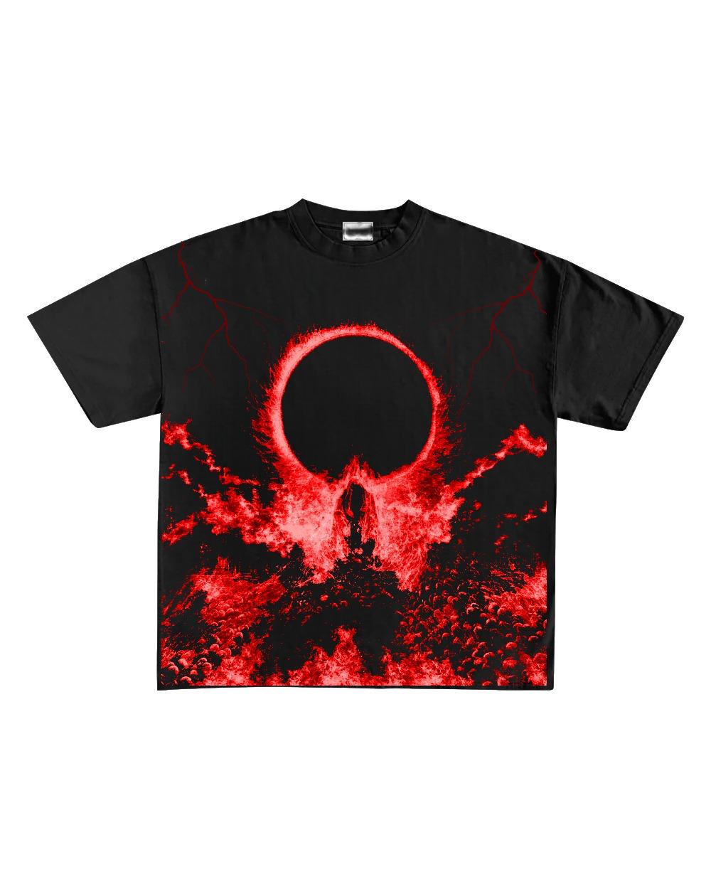 Red Light Designed Oversized T-shirt