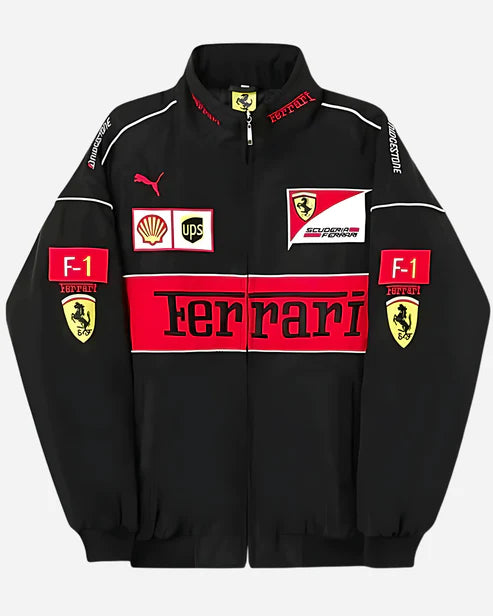 Ferrari F1 Black Racing Jacket Unisex : OFFZONE